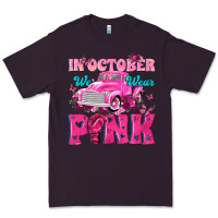 Plum In October We Wear Pink Truck Premium Tee - texasbilliewilder