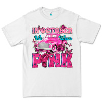 White In October We Wear Pink Truck Premium Tee - texasbilliewilder