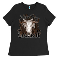 Black Simmer down Cowboy Ladies Tee - HowdyJamesFarm