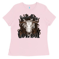Bubblegum Pink Simmer down Cowboy Ladies Tee - HowdyJamesFarm