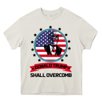 Cream DONALD TRUMP 2016 WE SHALL OVERCOMB Heavy Core Tee - Bettercallsaul