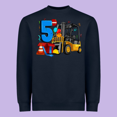 Forklift Birthday Five Heavyweight Sweatshirt Designed By Artiststas