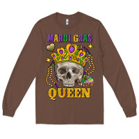 Chestnut Skull Mardi Gras queen Long Sleeve Tee - FaDigitalArtStudio