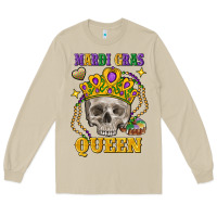 Mushroom Skull Mardi Gras queen Long Sleeve Tee - FaDigitalArtStudio