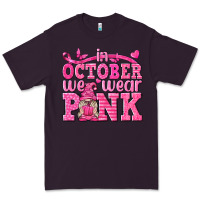 Plum In October We Wear Pink with Gnome Premium Tee - texasbilliewilder