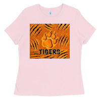 Bubblegum Pink tiger paws Ladies Tee - TumblerDesignByShophia