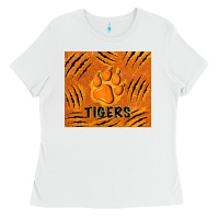 White tiger paws Ladies Tee - TumblerDesignByShophia