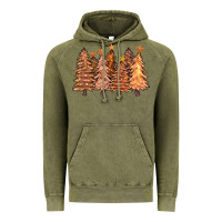 Vintage Olive melanin christmas trees with lights Vintage Hoodie - FaDigitalArtStudio
