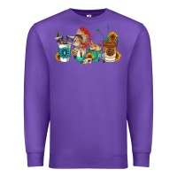 Purple indian coffee cups Premium Sweatshirt - AdoDesignShop