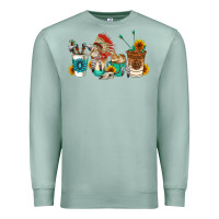 Seafoam indian coffee cups Premium Sweatshirt - AdoDesignShop