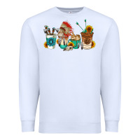 White indian coffee cups Premium Sweatshirt - AdoDesignShop