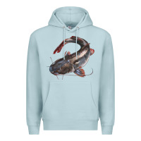 Blue Mist Catfish Illustrations Premium Hoodie - LillyAllenDesigns