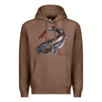 Chestnut Catfish Illustrations Premium Hoodie - LillyAllenDesigns