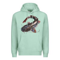 Seafoam Catfish Illustrations Premium Hoodie - LillyAllenDesigns