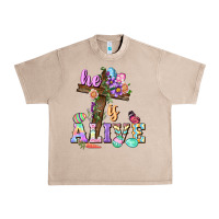 French Oak He is alive Easter Day Urban Heavy Tee - CowGirlArtShop