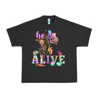 Pigment Black He is alive Easter Day Urban Heavy Tee - CowGirlArtShop