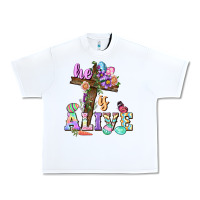 White He is alive Easter Day Urban Heavy Tee - CowGirlArtShop
