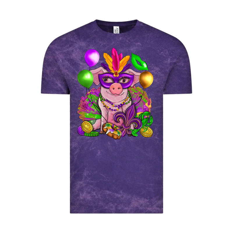 Mardi Gras Pig Vintage Tee by HowdyJamesFarm | Teevron