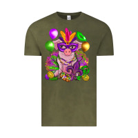Vintage Olive Mardi Gras Pig Vintage Tee - HowdyJamesFarm