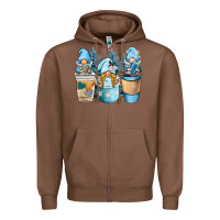 Chestnut winter coffee gnome Zipper Hoodie - BarkalooDesign