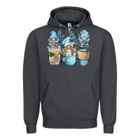 Smoke winter coffee gnome Zipper Hoodie - BarkalooDesign
