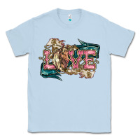 Dusty Blue Love Horse Classic Tee - HowdyJamesFarm