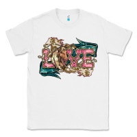 White Love Horse Classic Tee - HowdyJamesFarm