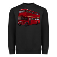 Black double decker bus Heavyweight Sweatshirt - Artiststas