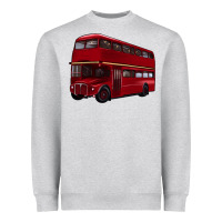 Heather Grey double decker bus Heavyweight Sweatshirt - Artiststas
