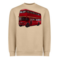 Double Decker Bus Heavyweight Sweatshirt | Teevron