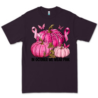Plum In October We Wear Pink with Pumpkin Premium Tee - texasbilliewilder