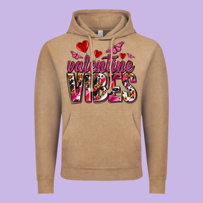 Valentine Vibes Olivia Vintage Hoodie Designed By Oliviacreatesart