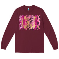 Burgundy Cancer Brushstroke Long Sleeve Tee - FaDigitalArtStudio