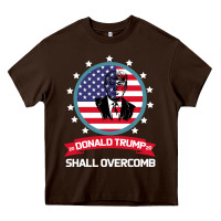 Chocolate Brown DONALD TRUMP 2016 WE SHALL OVERCOMB Heavy Core Tee - Bettercallsaul