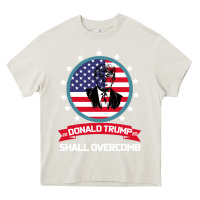 Cream DONALD TRUMP 2016 WE SHALL OVERCOMB Heavy Core Tee - Bettercallsaul