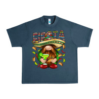 Midnight Navy Fiesta gnome with tacos Mexico Urban Heavy Tee - HowdyJamesFarm