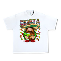 White Fiesta gnome with tacos Mexico Urban Heavy Tee - HowdyJamesFarm