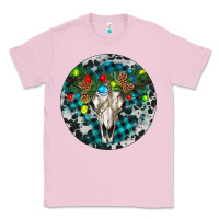 Bubblegum Pink Bull Skull Christmas Classic Tee - RanaPortraitStore