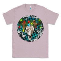 Lilac Bull Skull Christmas Classic Tee - RanaPortraitStore