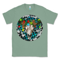 Sage Bull Skull Christmas Classic Tee - RanaPortraitStore