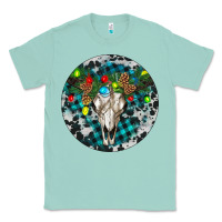 Seafoam Bull Skull Christmas Classic Tee - RanaPortraitStore
