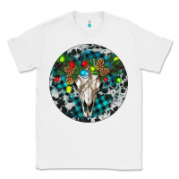 White Bull Skull Christmas Classic Tee - RanaPortraitStore