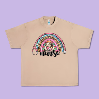 Western Nurse Rainbow Urban Heavy Tee Designed By Ranaportraitstore