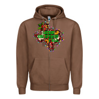 Chestnut merry Christmas y'all Texas map Zipper Hoodie - BarkalooDesign