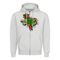 Dove Grey merry Christmas y'all Texas map Zipper Hoodie - BarkalooDesign