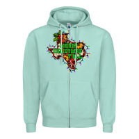 Seafoam merry Christmas y'all Texas map Zipper Hoodie - BarkalooDesign