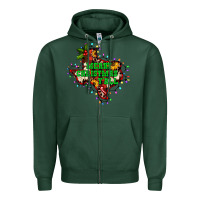 Sports Green merry Christmas y'all Texas map Zipper Hoodie - BarkalooDesign