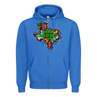 True Royal merry Christmas y'all Texas map Zipper Hoodie - BarkalooDesign