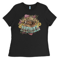 Black Southern Memal western flowers Ladies Tee - HowdyJamesFarm