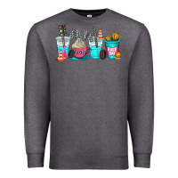 Charcoal Heather race day coffe cup Premium Sweatshirt - AdoDesignShop